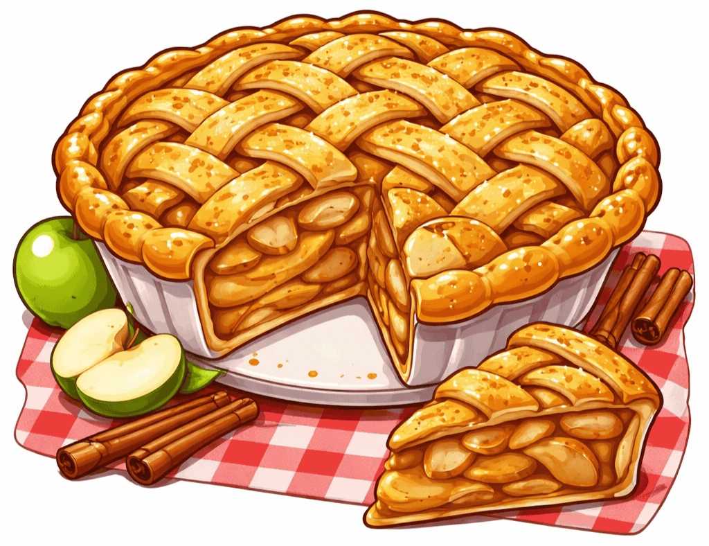 A beautiful apple and cinnamon pie